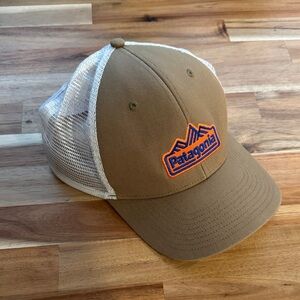 Patagonia Brown and White Mesh Cap
